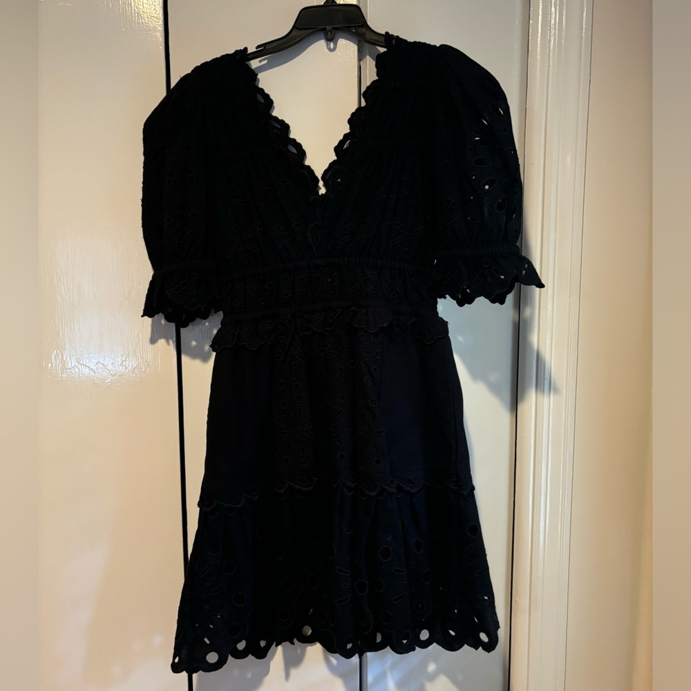 Sea New York Addie black eyelet dress